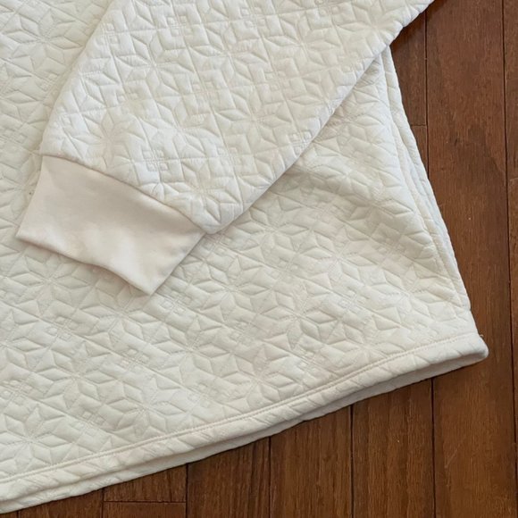 Madewell Quilted Ivory Pullover Sweater N1073 Size XL Extra Large New - Picture 6 of 13